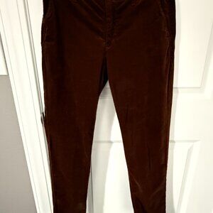Ag Caden Tailored Trouser Corduroy Pants Women’s 26R Brown (Inseam 27-28)